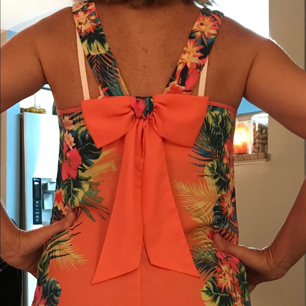 Tropical floral blouse